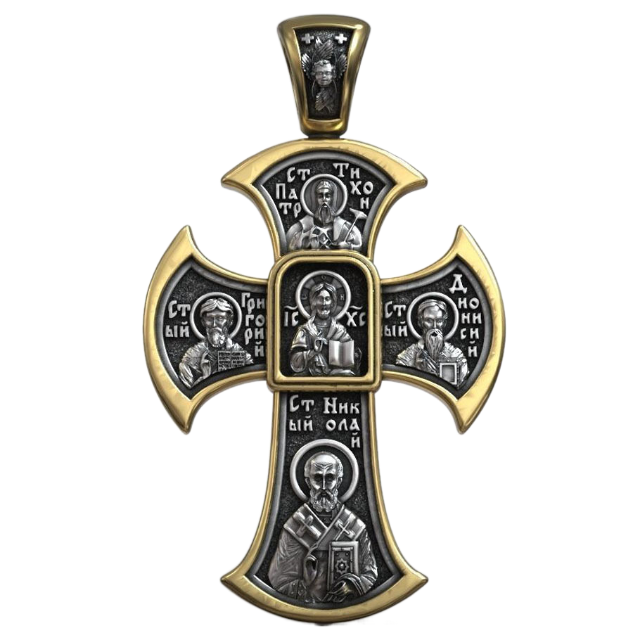 SheCrown 12g Jesus Christ Savior Orthodox Cross – Divine Salvation 925 Solid Sterling Silver Pendant