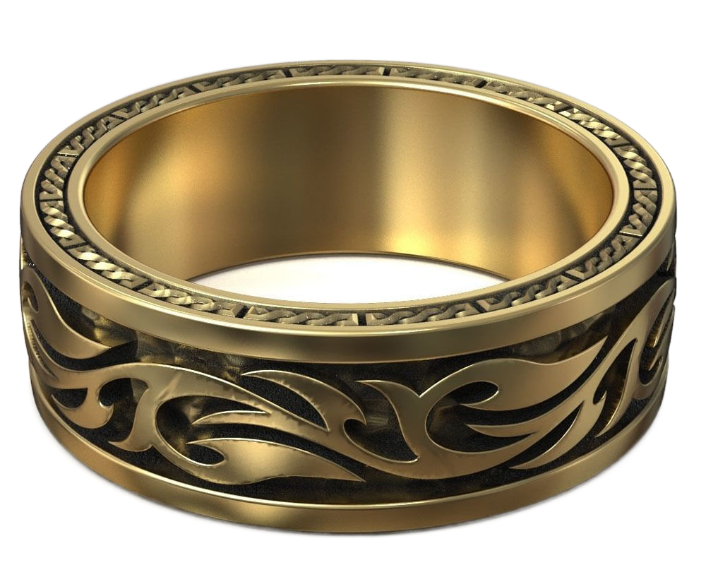 SheCrown 11g Tattoo Pattern Brutal Wide Men's Rings Real 925 Solid Sterling Silver Rings Many Sizes 7-12