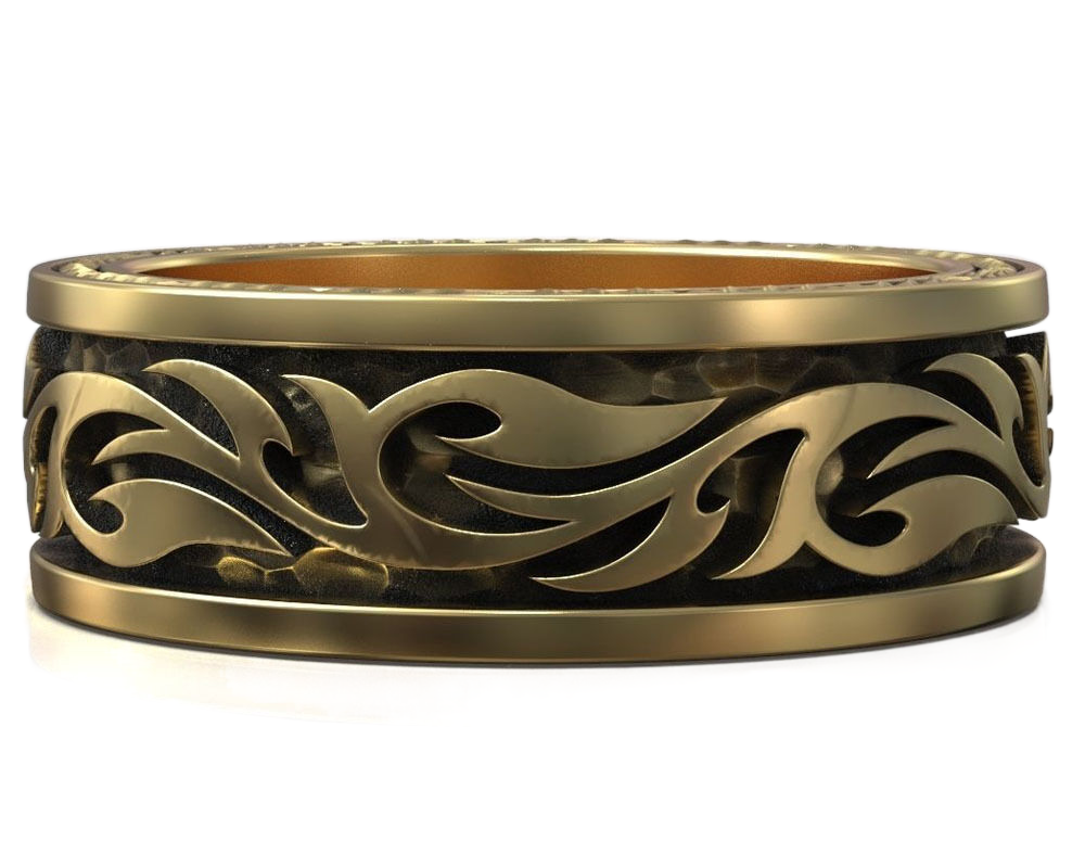SheCrown 11g Tattoo Pattern Brutal Wide Men's Rings Real 925 Solid Sterling Silver Rings Many Sizes 7-12