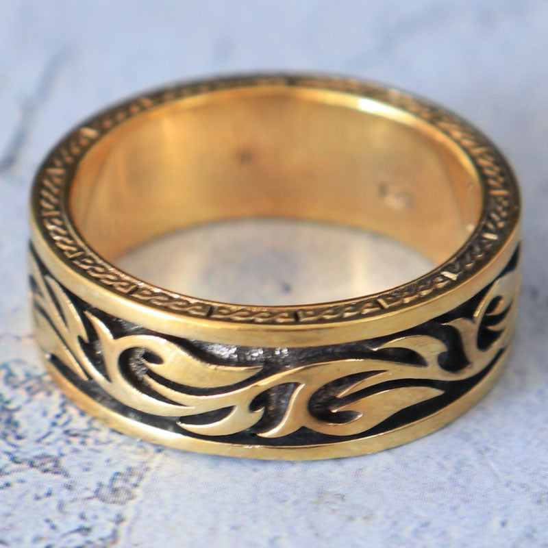SheCrown 11g Tattoo Pattern Brutal Wide Men's Rings Real 925 Solid Sterling Silver Rings Many Sizes 7-12