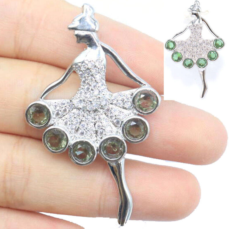 SheCrown 7.6g Ballerina Color-Changing Zultanite Pendant – Enchanted Grace Alexandrite Topaz CZ Ladies Silver Pendant